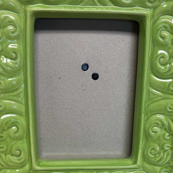 Lime Green Ceramic 5 x 7 Picture Frame Glossy Finish Total Size Of Frame 9 x 11 - Picture 3 of 9